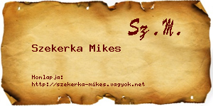 Szekerka Mikes névjegykártya